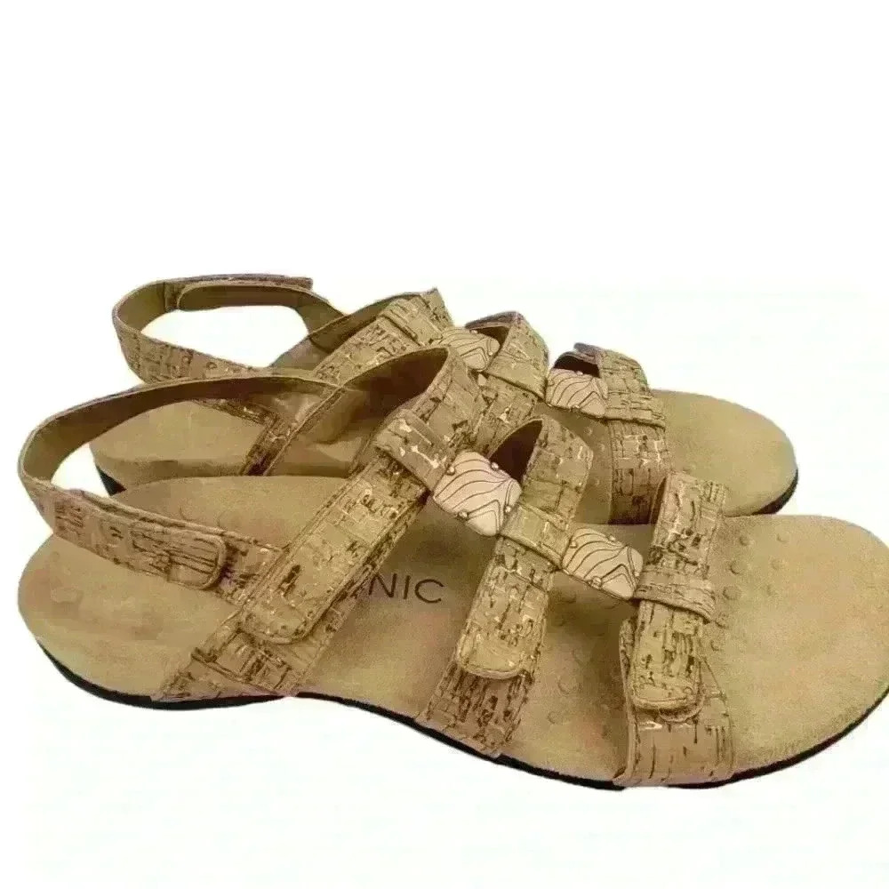 Vionic Amber Tan Cork Sandal sz 10 - Picture 2 of 14